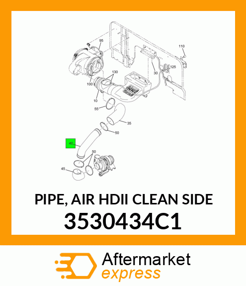 PIPE, AIR HDII CLEAN SIDE 3530434C1