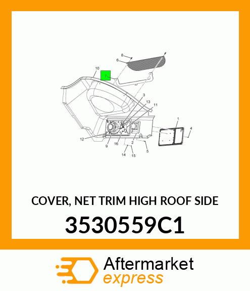 COVER, NET TRIM HIGH ROOF SIDE 3530559C1