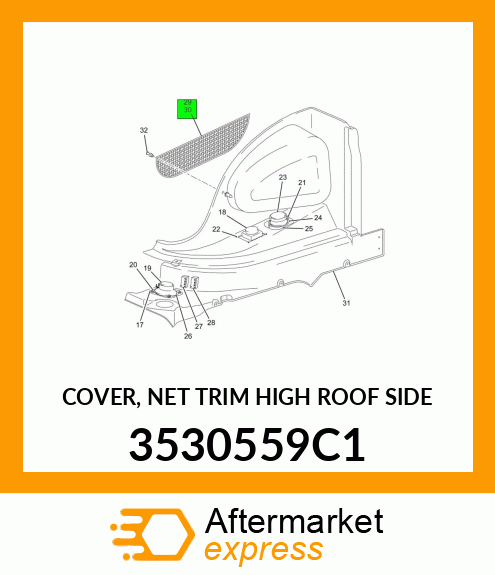 COVER, NET TRIM HIGH ROOF SIDE 3530559C1