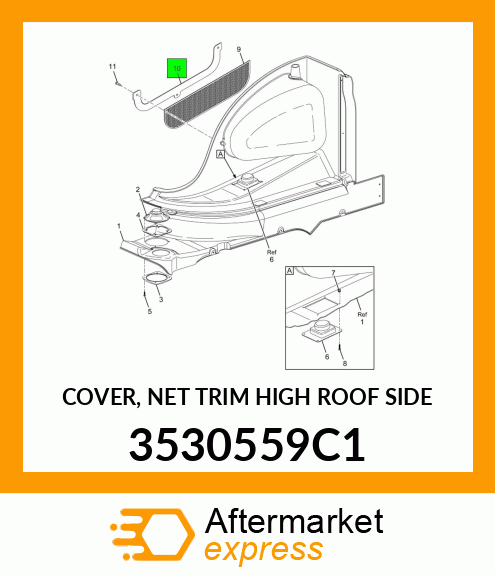 COVER, NET TRIM HIGH ROOF SIDE 3530559C1