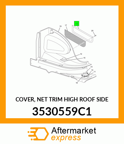 COVER, NET TRIM HIGH ROOF SIDE 3530559C1