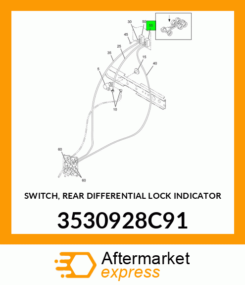 SWITCH, REAR DIFFERENTIAL LOCK INDICATOR 3530928C91