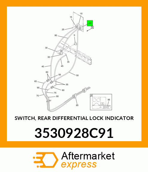 SWITCH, REAR DIFFERENTIAL LOCK INDICATOR 3530928C91