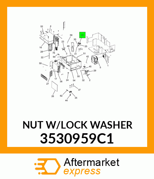 NUT W/LOCK WASHER 3530959C1