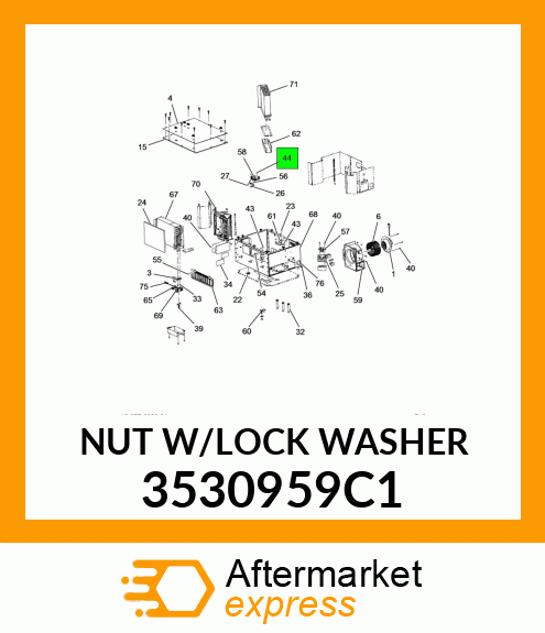 NUT W/LOCK WASHER 3530959C1