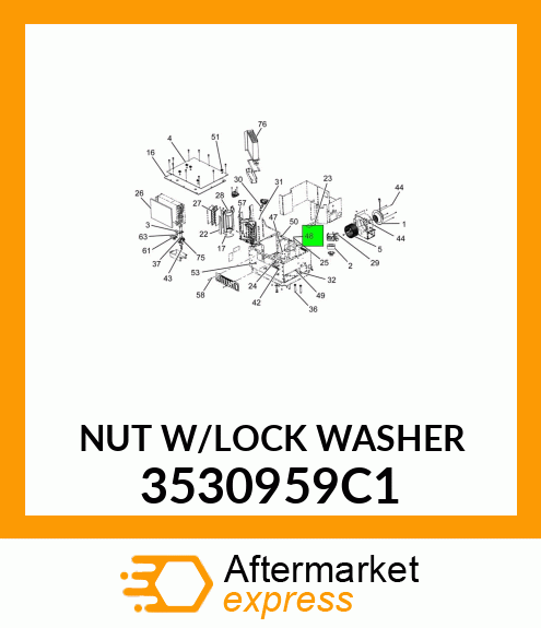 NUT W/LOCK WASHER 3530959C1