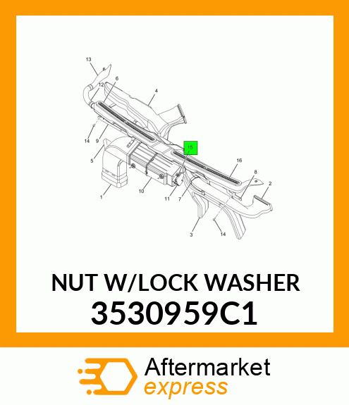 NUT W/LOCK WASHER 3530959C1