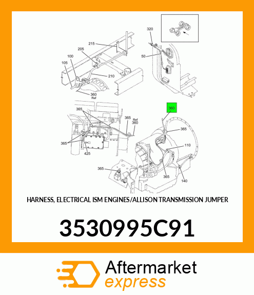 HARNESS, ELECTRICAL ISM ENGINES/ALLISON TRANSMISSION JUMPER 3530995C91