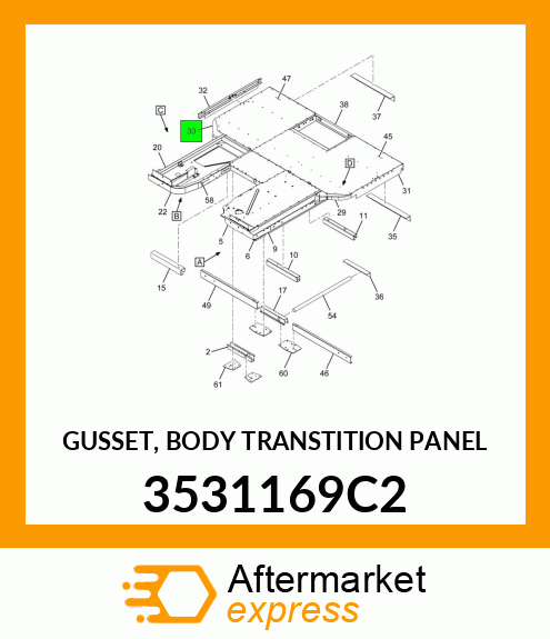 GUSSET, BODY TRANSTITION PANEL 3531169C2