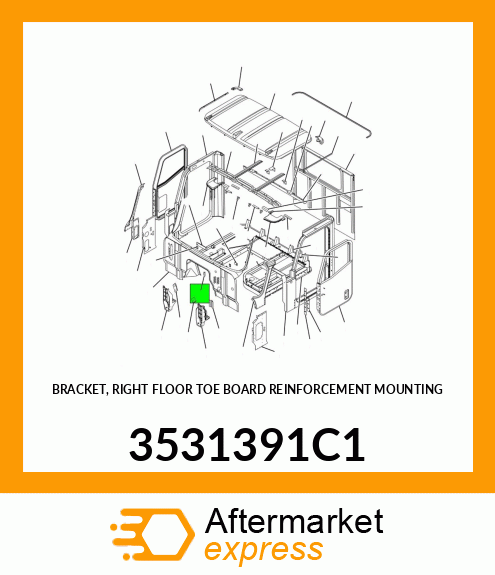 BRACKET, RIGHT FLOOR TOE BOARD REINFORCEMENT MOUNTING 3531391C1