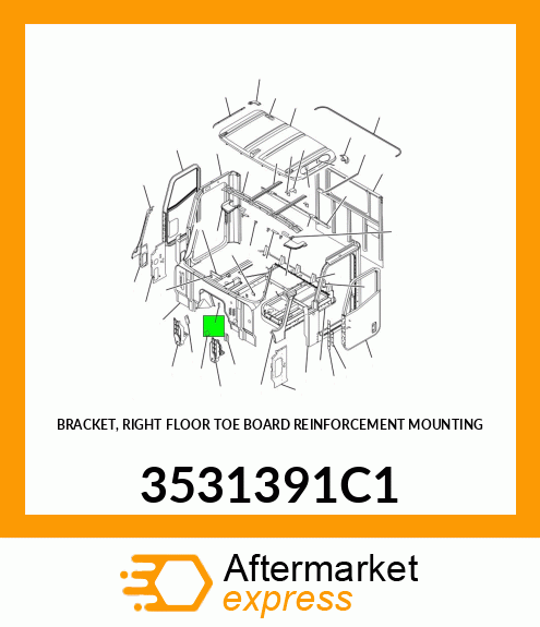 BRACKET, RIGHT FLOOR TOE BOARD REINFORCEMENT MOUNTING 3531391C1