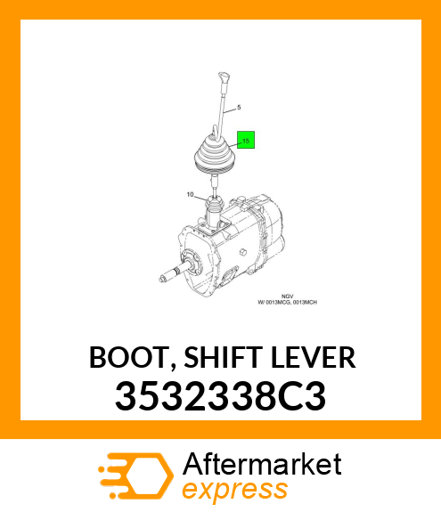 BOOT, SHIFT LEVER 3532338C3