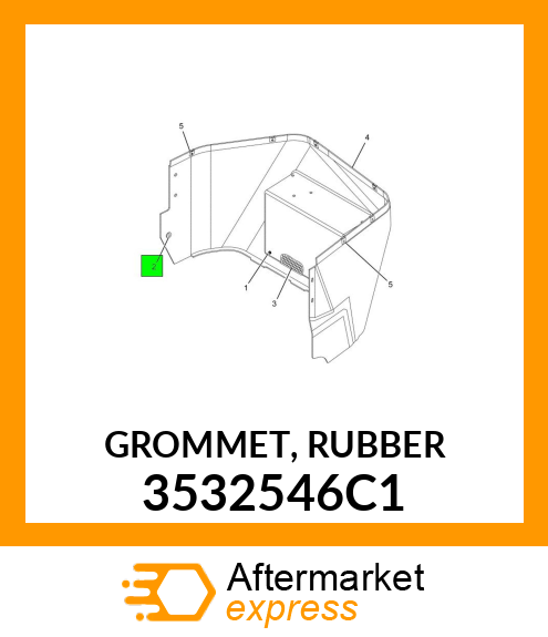 GROMMET, RUBBER 3532546C1