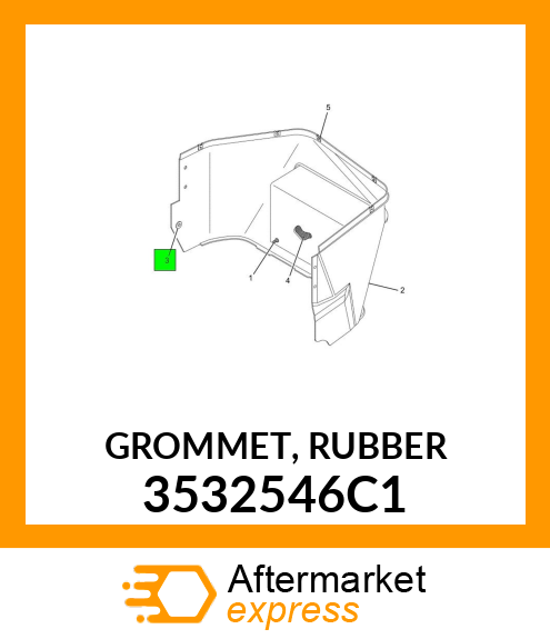 GROMMET, RUBBER 3532546C1