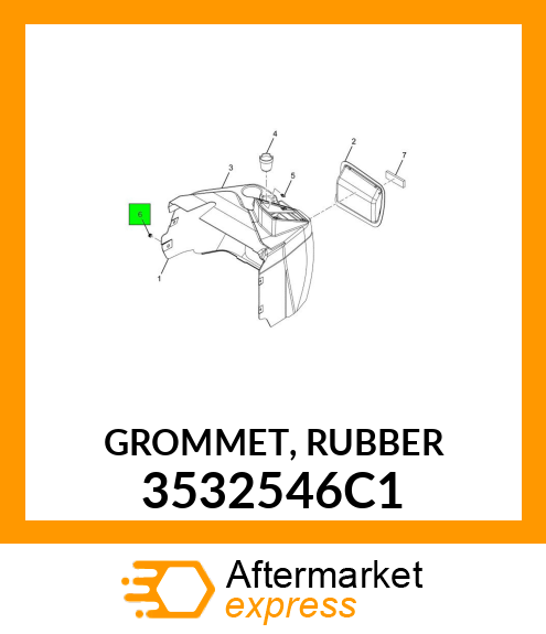 GROMMET, RUBBER 3532546C1