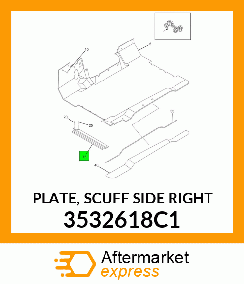 PLATE, SCUFF SIDE RIGHT 3532618C1