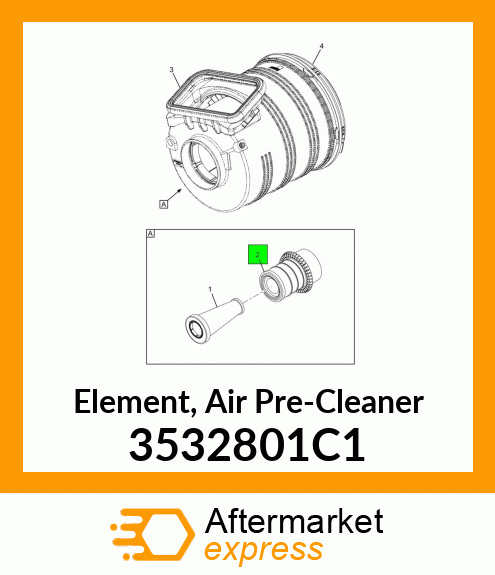 Element, Air Pre-Cleaner 3532801C1