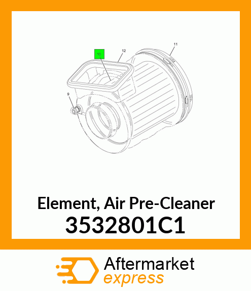 Element, Air Pre-Cleaner 3532801C1