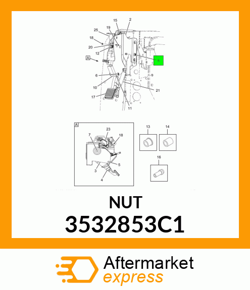 NUT, LOCK CLUTCH ADJUSTING 3532853C1