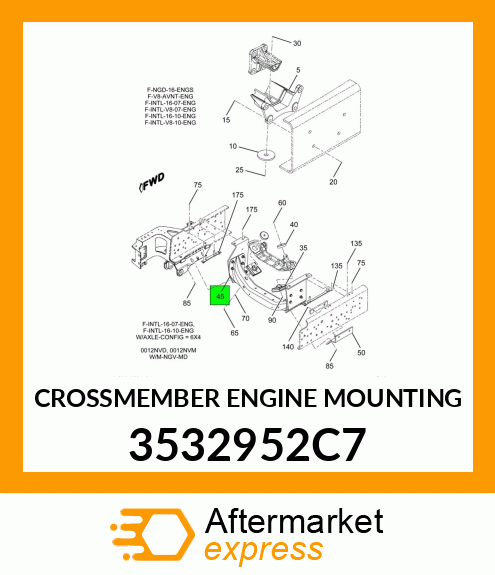 CROSSMEMBER ENGINE MOUNTING 3532952C7