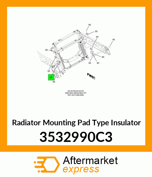 Radiator Mounting Pad Type Insulator 3532990C3