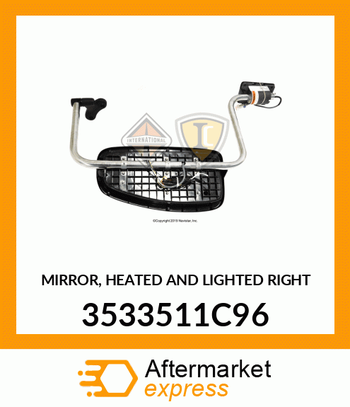 MIRROR, HEATED AND LIGHTED RIGHT 3533511C96