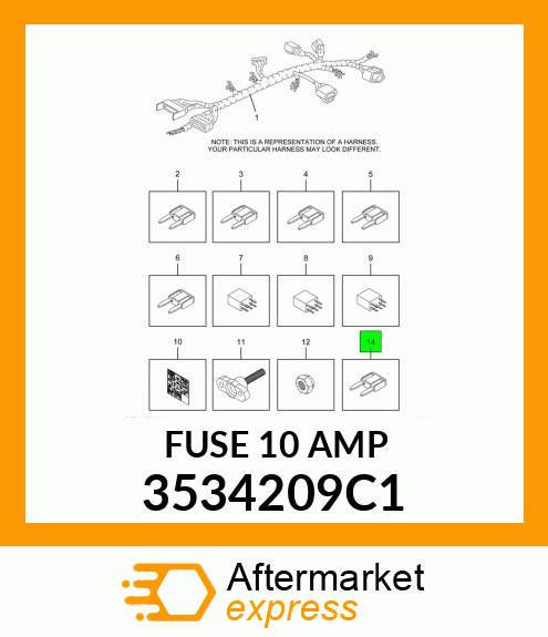 FUSE 10 AMP 3534209C1