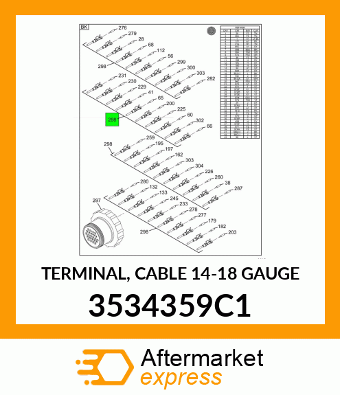 TERMINAL, CABLE 14-18 GAUGE 3534359C1