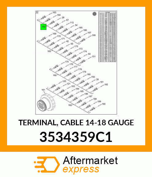 TERMINAL, CABLE 14-18 GAUGE 3534359C1