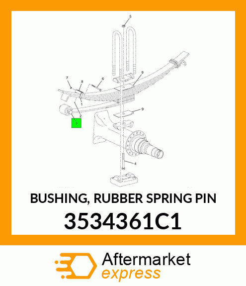 BUSHING, RUBBER SPRING PIN 3534361C1