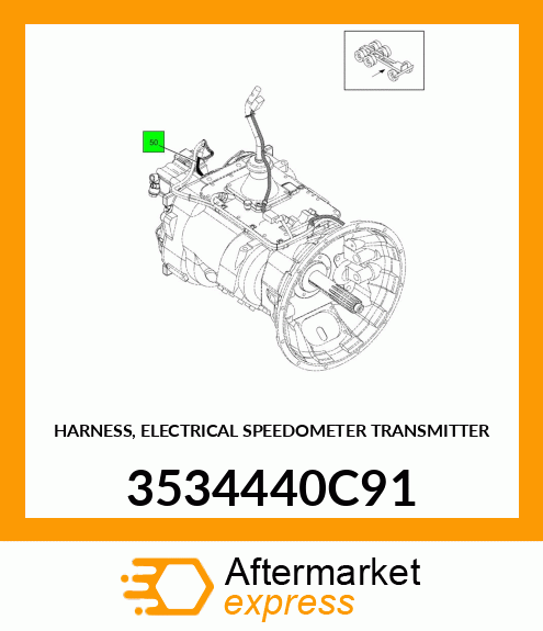 HARNESS, ELECTRICAL SPEEDOMETER TRANSMITTER 3534440C91