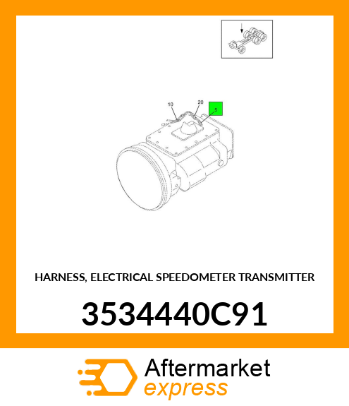 HARNESS, ELECTRICAL SPEEDOMETER TRANSMITTER 3534440C91