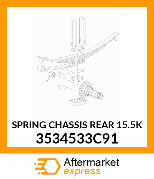 SPRING CHASSIS REAR 15.5K 3534533C91