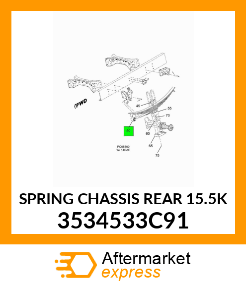 SPRING CHASSIS REAR 15.5K 3534533C91