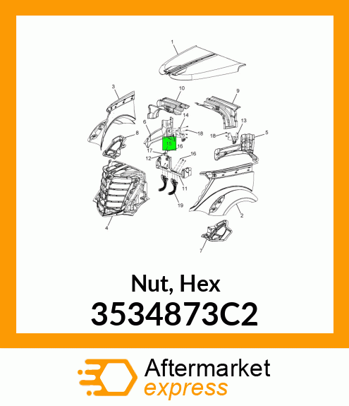 Nut, Hex 3534873C2
