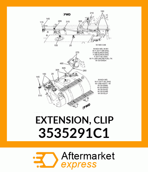 EXTENSION, CLIP 3535291C1