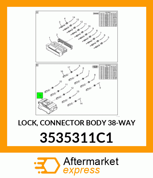 LOCK, CONNECTOR BODY 38-WAY 3535311C1