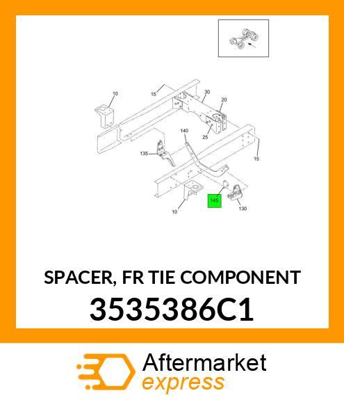 SPACER, FR TIE COMPONENT 3535386C1