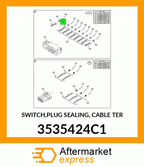 SWITCH,PLUG SEALING, CABLE TER 3535424C1