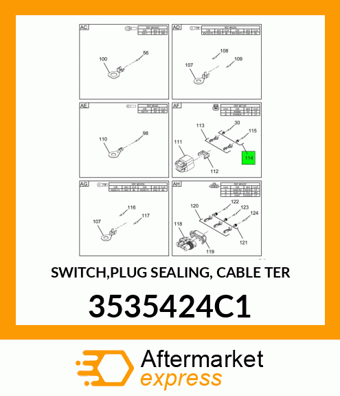 SWITCH,PLUG SEALING, CABLE TER 3535424C1