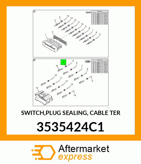 SWITCH,PLUG SEALING, CABLE TER 3535424C1