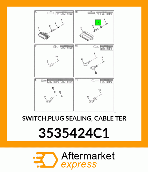 SWITCH,PLUG SEALING, CABLE TER 3535424C1