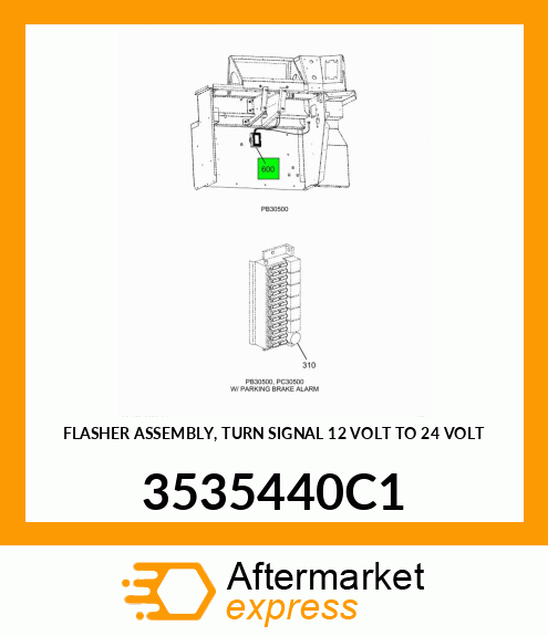 FLASHER ASSEMBLY, TURN SIGNAL 12 VOLT TO 24 VOLT 3535440C1