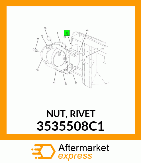 NUT, RIVET 3535508C1