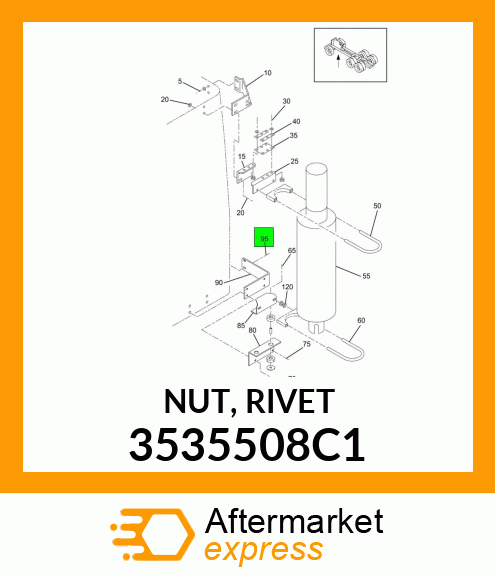 NUT, RIVET 3535508C1