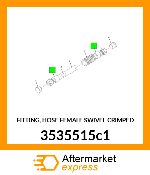 FITTING, HOSE FEMALE SWIVEL CRIMPED 3535515C1