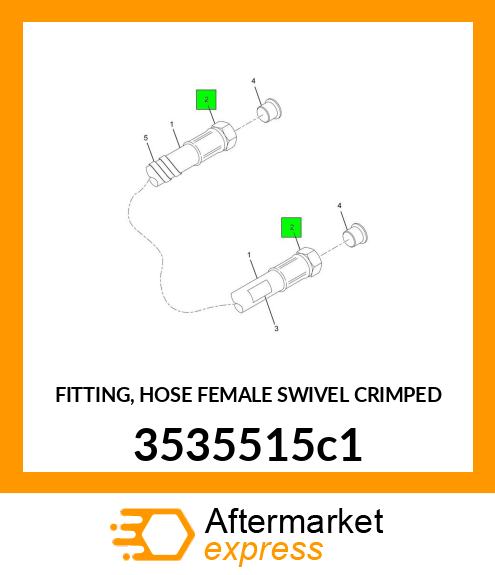 FITTING, HOSE FEMALE SWIVEL CRIMPED 3535515C1