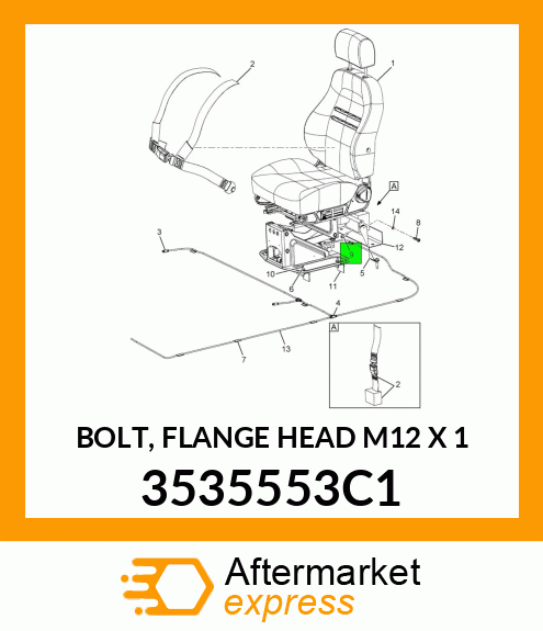 BOLT, FLANGE HEAD M12 X 1 3535553C1