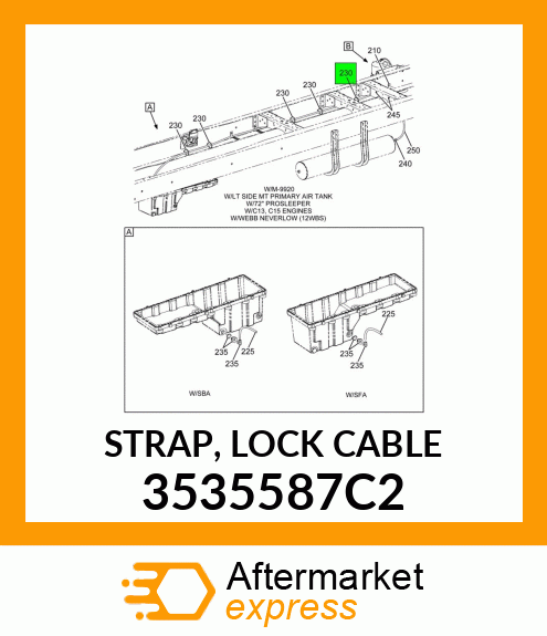 STRAP, LOCK CABLE 3535587C2