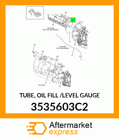 TUBE, OIL FILL /LEVEL GAUGE 3535603C2